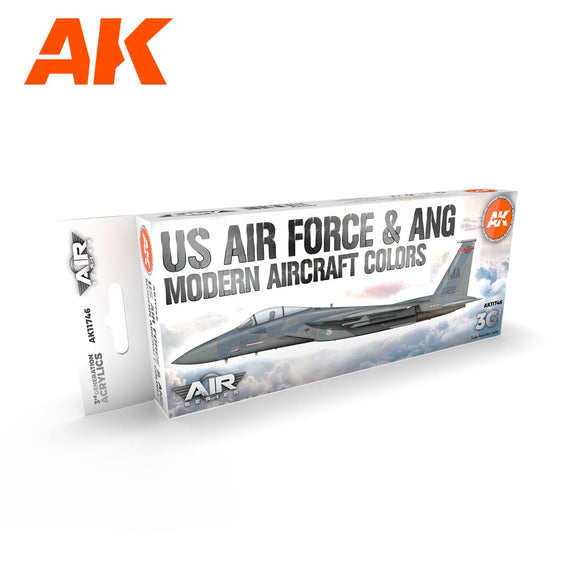 AK-Interactive AK11746 US Air Force & ANG Modern Aircraft Colors Set