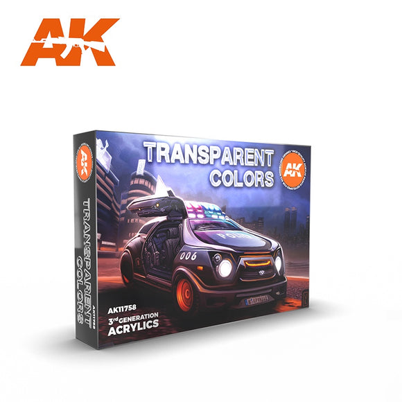 AK-Interactive AK11758 Transparent Colors Set