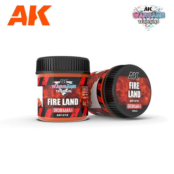 AK-Interactive AK1218 Fire Land - Wargame Terrains - Acrylic 100ml