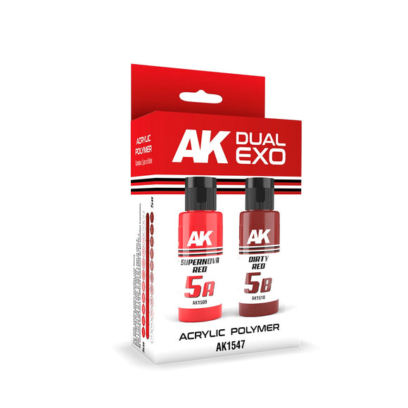 AK-Interactive AK1547 Dual Exo Set 5 - 5A Supernova Red & 5B Dirty Red