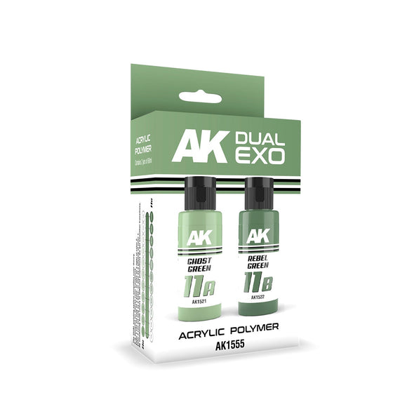 AK-Interactive AK1555 Dual Exo Ghost Green & Rebel Green