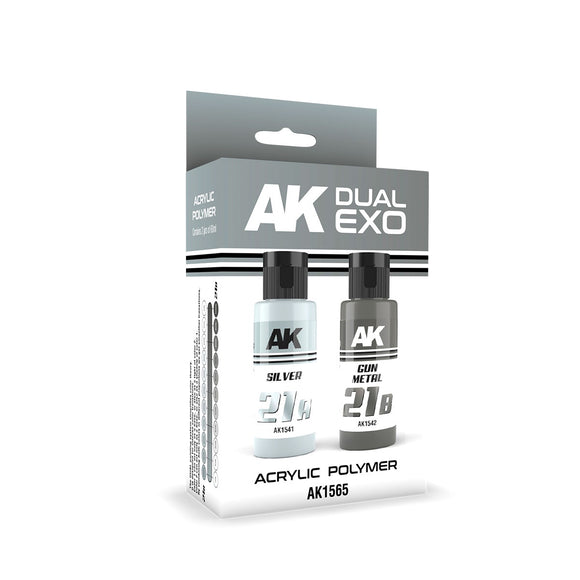 AK-Interactive AK1565 Dual Exo Silver & Gun Metal
