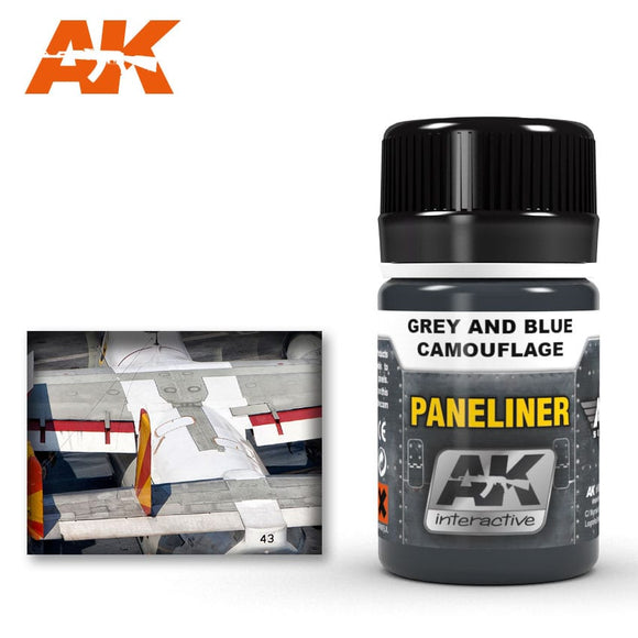 AK-Interactive AK2072 Paneliner for Grey & Blue Camouflage