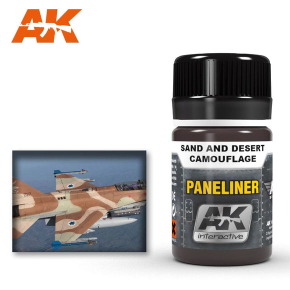 AK-Interactive AK2073 Paneliner for Sand & Desert Camouflage
