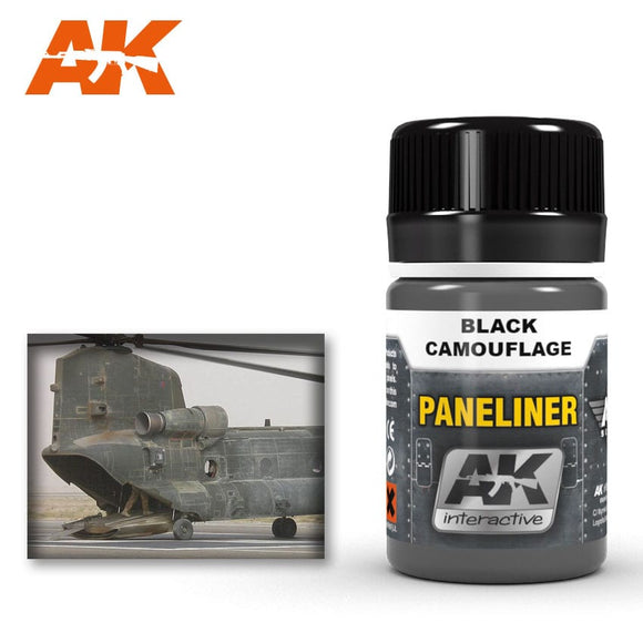 AK-Interactive AK2075 Paneliner for Black Camouflage