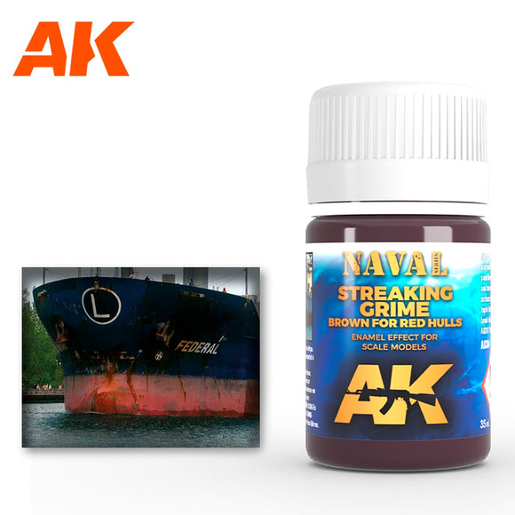 AK-Interactive AK304 Brown Streaking Grime for Red Hulls