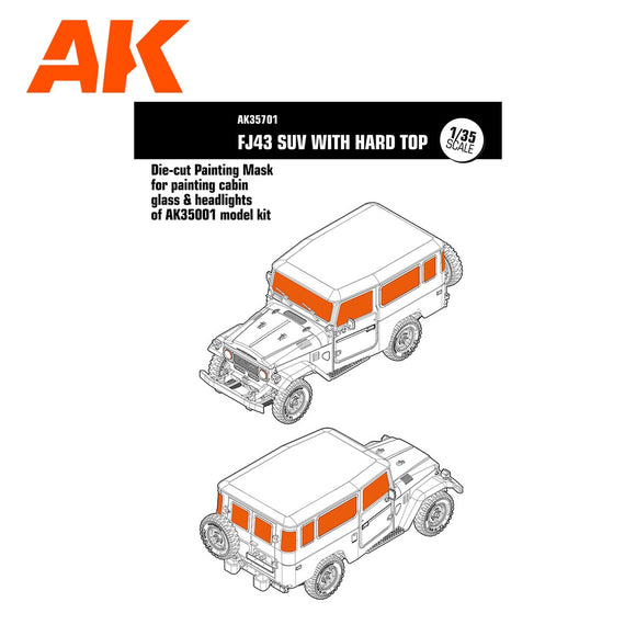 AK-Interactive AK35701 Toyota FJ43 Painting Mask Set
