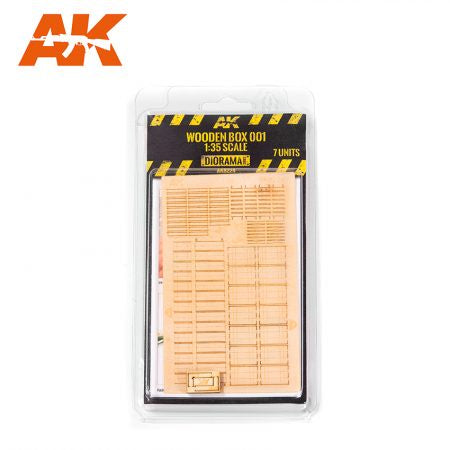 AK-Interactive AK8224 Laser Cut Wooden Box 001 - 1/35th - 7 Units