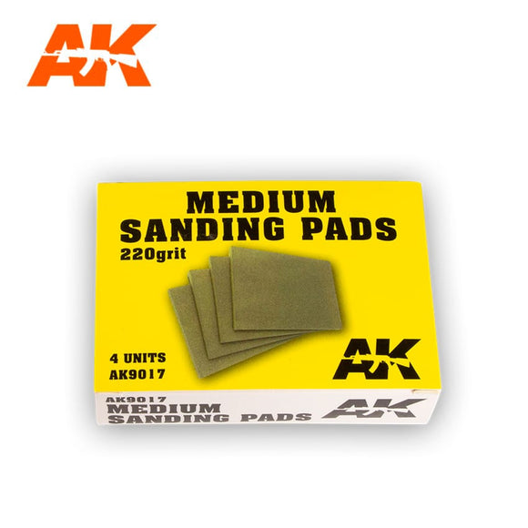 AK-Interactive AK9017 Sanding Pads Medium 220 - Yellow Box