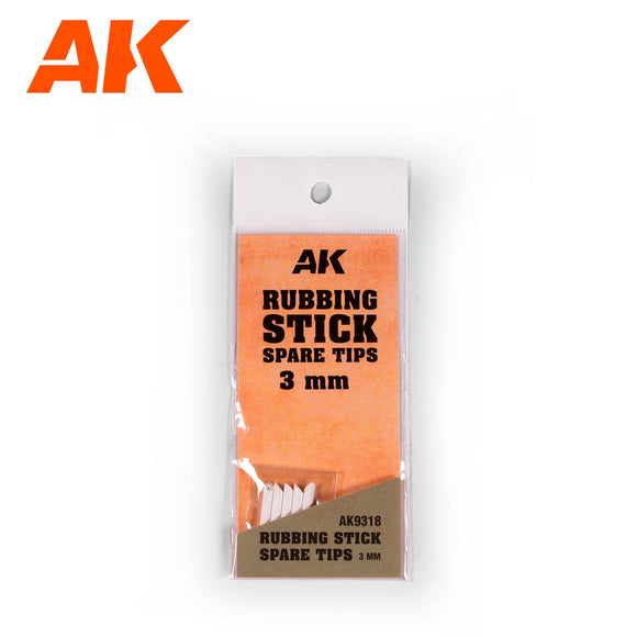 AK-Interactive AK9318 Rubbing Stick Tips 3mm