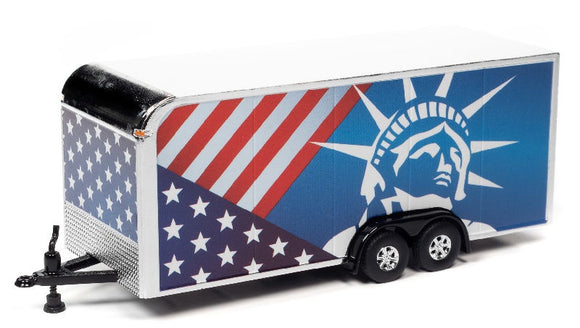Autoworld Enclosed Trailer Patriotic