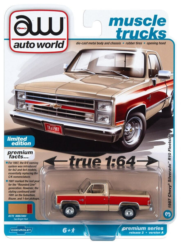 Autoworld 1967 Chev Silverado Tan & Red