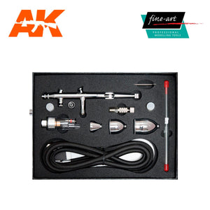 AK-Interactive FA186AK Airbrush Set 186AK Fine Art 0.2, 0.3, 0.5mm