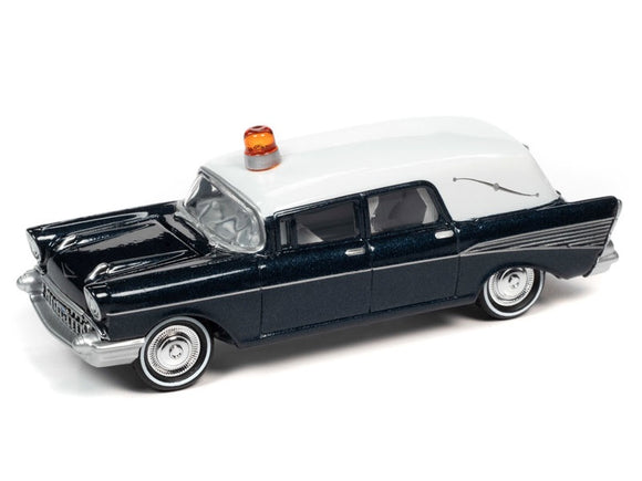 Johnny Lightning 1957 Chevy Hearse – Blue