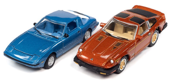 Johnny Lightning 2 Pack Import Heat B 1982 Mazda RX-7 & 1981 Datsun 280ZX