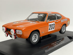 Model Car Group 18287R Ford Capri Mk1 2600GT #203 Rally Monte Carlo "Schimpf/Zauner"