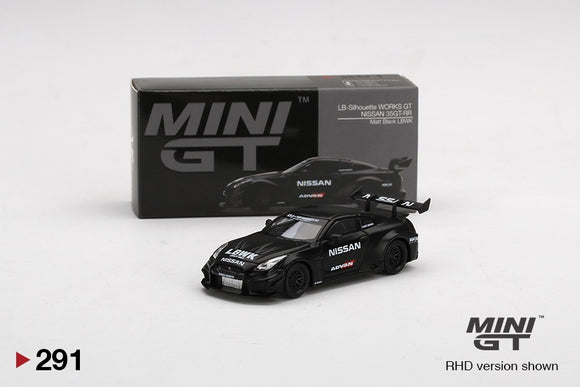 Mini GT 291 LB-Silhouette Works GT Nissan 35GT-RR Matt Black