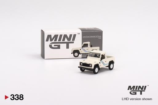Mini GT 338 Land Rover Defender 90 Pickup White