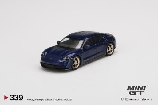 Mini GT 339 Porsche Taycan Turbo S Gentian Blue Met