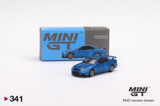 Mini GT 341 Nissan Skyline GT-R (R34) V-Spec II Bayside Blue