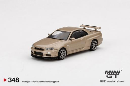 Mini GT 348 Nissan Skyline GT-R (R34) M Spec Silica Breath