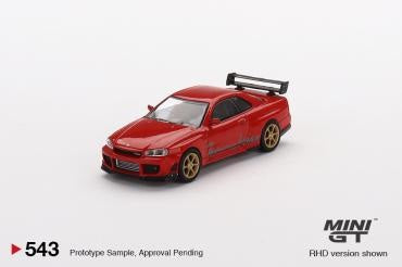 Mini GT 543 Nissan GT-R (R34) Tommykaira R RZ Edition Red