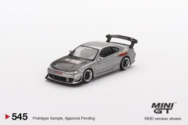 Mini GT 545 Nissan Silvia Top Secret (S15) Silver