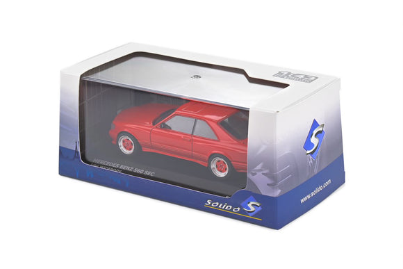 Solido 4310902 Mercedes Benz 560SEC AMG Wide Body Signal Red 1990