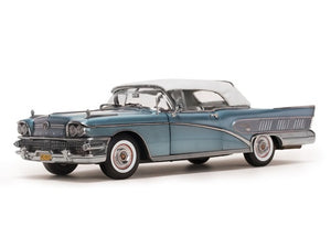 Sunstar S4815 Buick Limited Riveria Closed Convertible 1958 Blue Mist