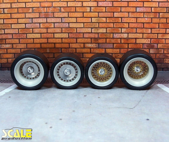 Scale Productions 24092 16”/19” BBS/Ronal Racingb Group 5 Wheel & Tire Set