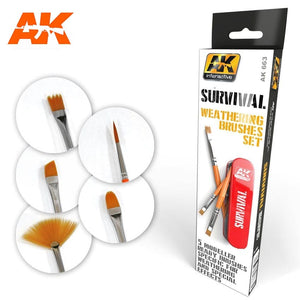 AK-Interactive AK663 Survival Weathering Brushes Set