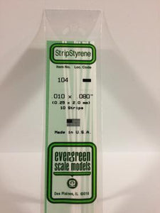 Evergreen 104 Strip - 0.25 x 2.50mm