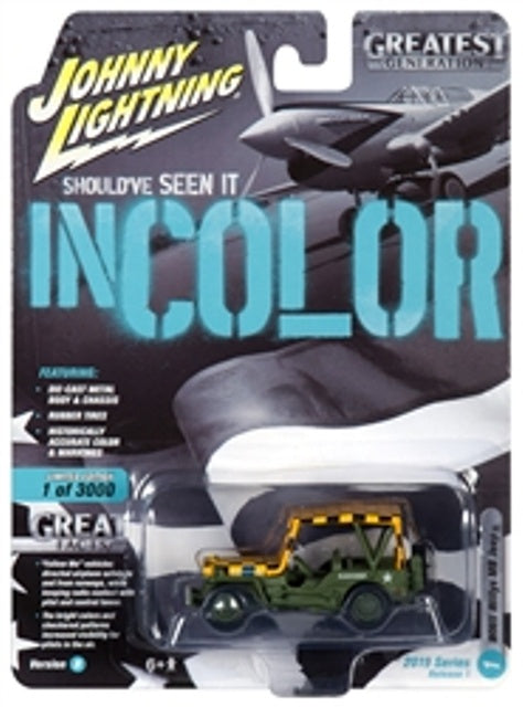 Johnny Lightning 50 Years Release 1 Version B Military WWII Willys MB Jeep