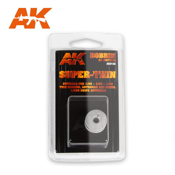 AK-Interactive AK9136 Elastic Rigging – Bobbin – Super Thin
