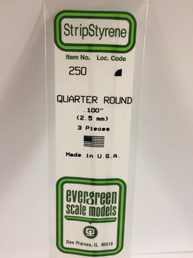 Evergreen 250 Quarter Round - 2.50mm
