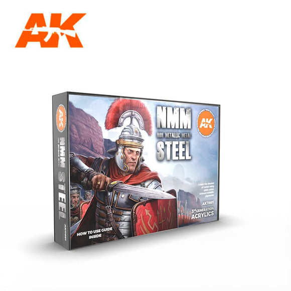 AK-Interactive AK11601 Non-Metallic Metal: Steel Set