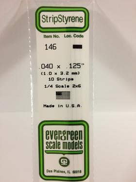 Evergreen 146 Strip - 1.0 x 3.20mm