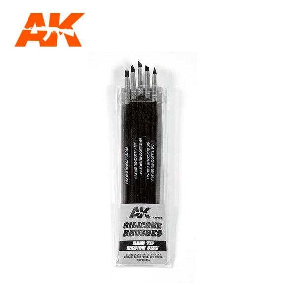 AK-Interactive AK9088 Silicone Brushes Hard Tip Medium