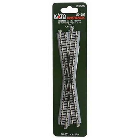 Kato 20-301 Unitrack Crossing 186mm 15* RH