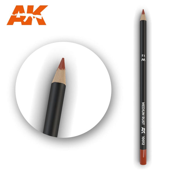 AK-Interactive AK10012 Watercolor Weathering Pencil - Medium Rust