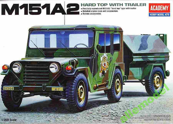 Academy 13012 M151A2 Hard Top with Trailer