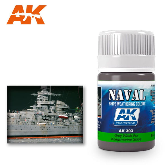 AK-Interactive AK303 Wash – Grey for Kriegsmarine Ships 35ml