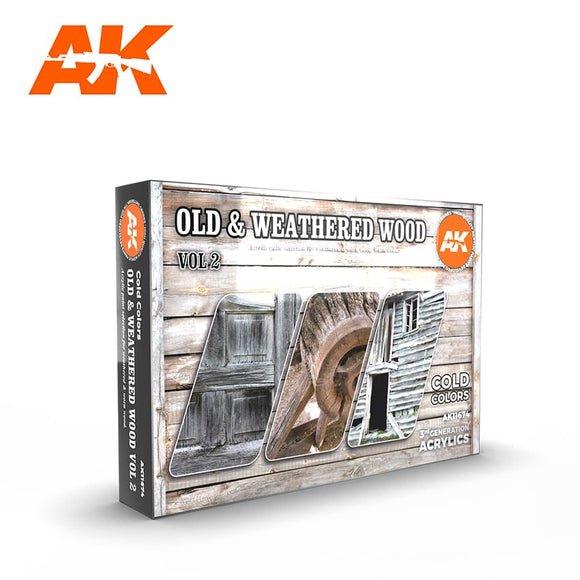 AK-Interactive AK11674 Old & Weathered Wood Vol. 2 Set