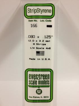 Evergreen 166 Strip - 2.0 x 3.20mm