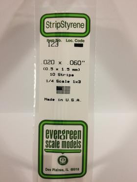 Evergreen 123 Strip - 0.50 x 1.50mm