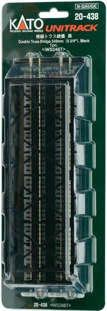 Kato 20-438 Unitrack Double Truss Bridge 248mm - Black