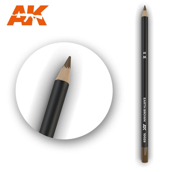 AK-Interactive AK10028 Watercolor Weathering Pencil - Earth Brown