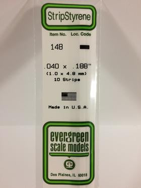Evergreen 148 Strip - 1.0 x 4.80mm