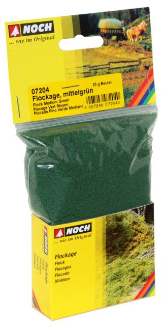 Noch 7204 Flock - Medium Green - 20gm