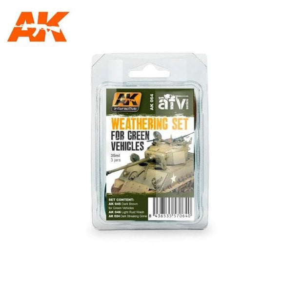 AK-Interactive AK064 Weathering Set for Green Vehicles